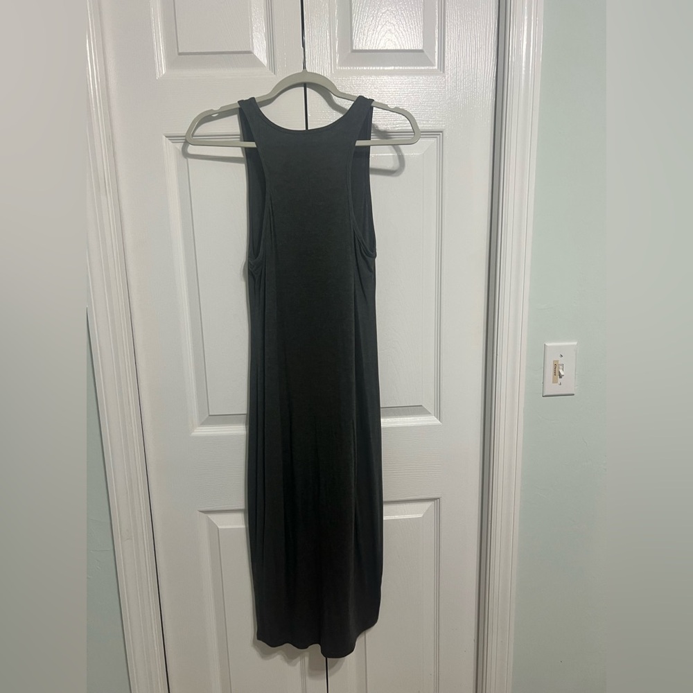 Olivia Rae dark gray Sleeveless Halter Midi Dress - Picture 3 of 3